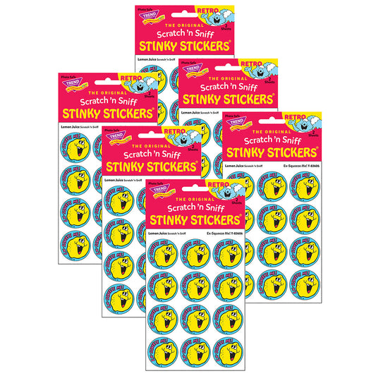 Ex-Squeeze Me!/Lemon Juice Scented Stickers, 24 Per Pack, 6 Packs