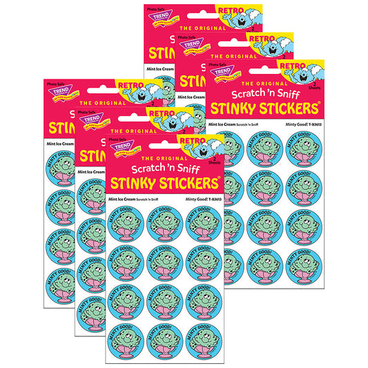 Minty Good!/Mint Ice Cream Scented Stickers, 24 Per Pack, 6 Packs