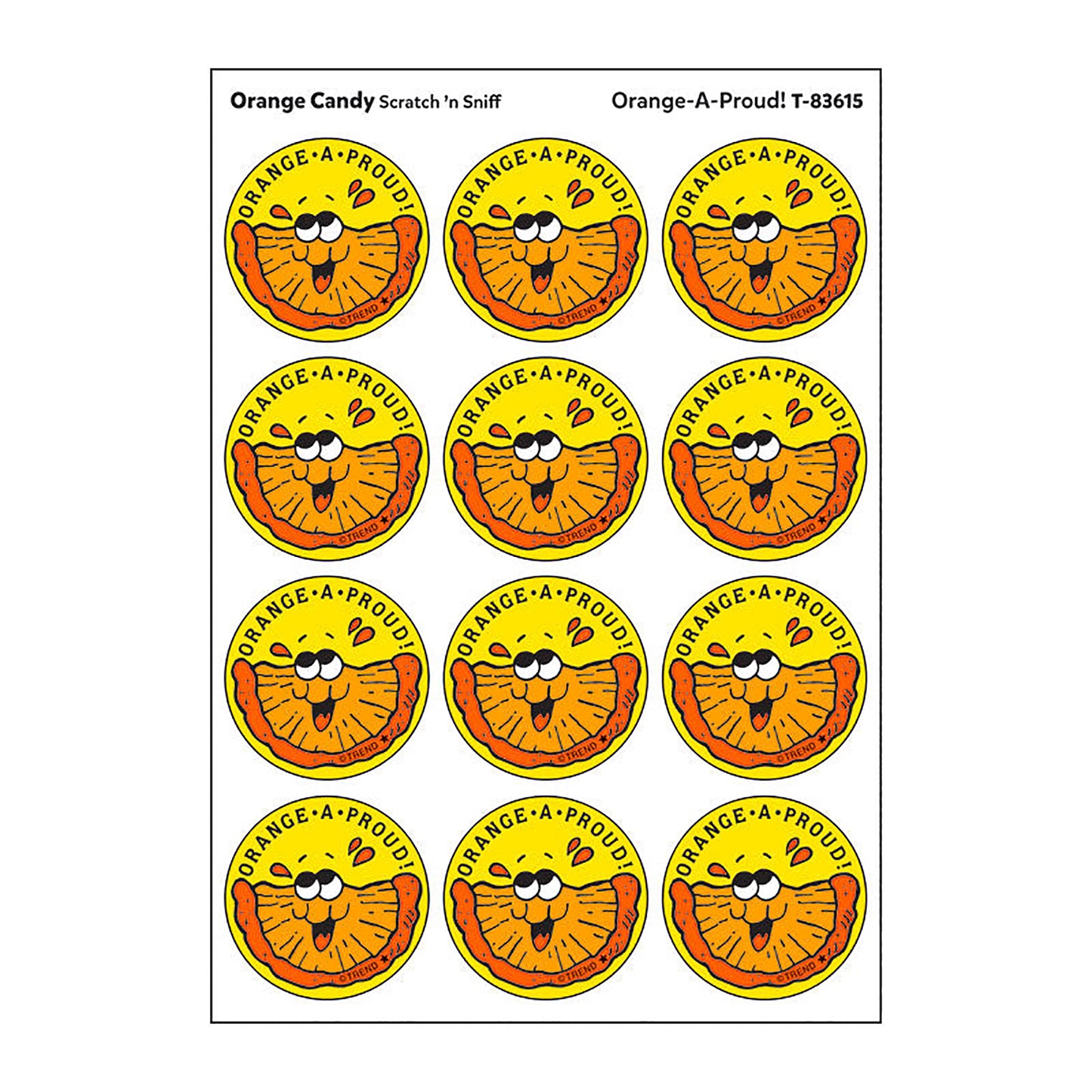Stickers 24ct Orange A Proud Orange Candy Scent