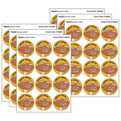 Great Catch/Pigskin Scent Retro Scratch 'n Sniff Stinky Stickers®, 24 Per Pack, 6 Packs