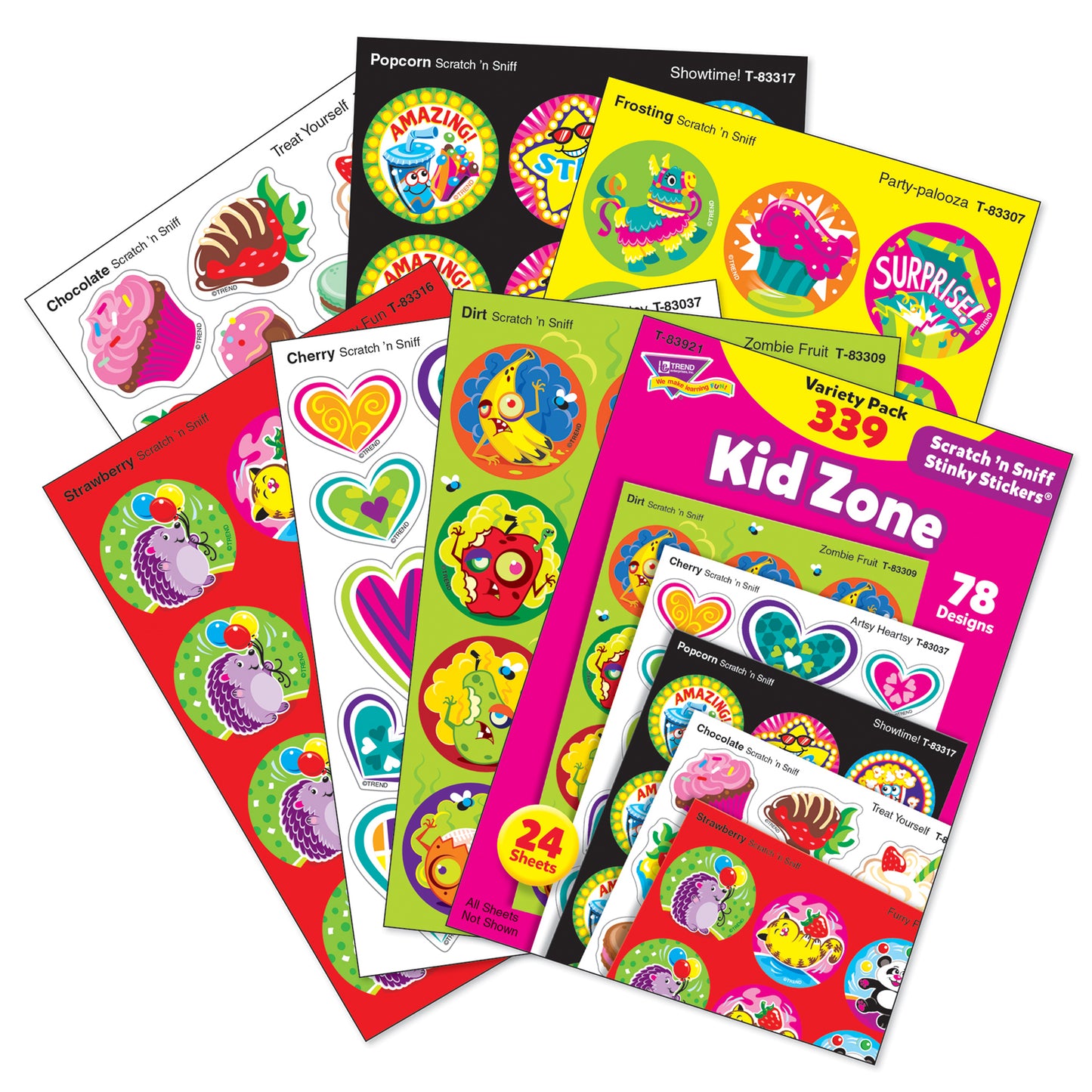 Kid Zone Stinky Stickers® Variety Pack, 339 Count Per Pack, 2 Packs