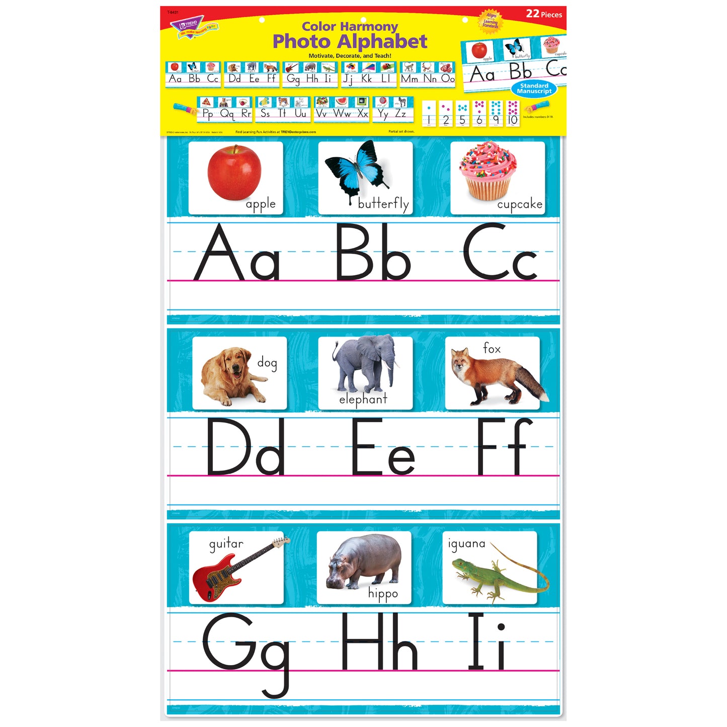 Color Harmony Photo Alphabet Bulletin Board Set, 2 Sets