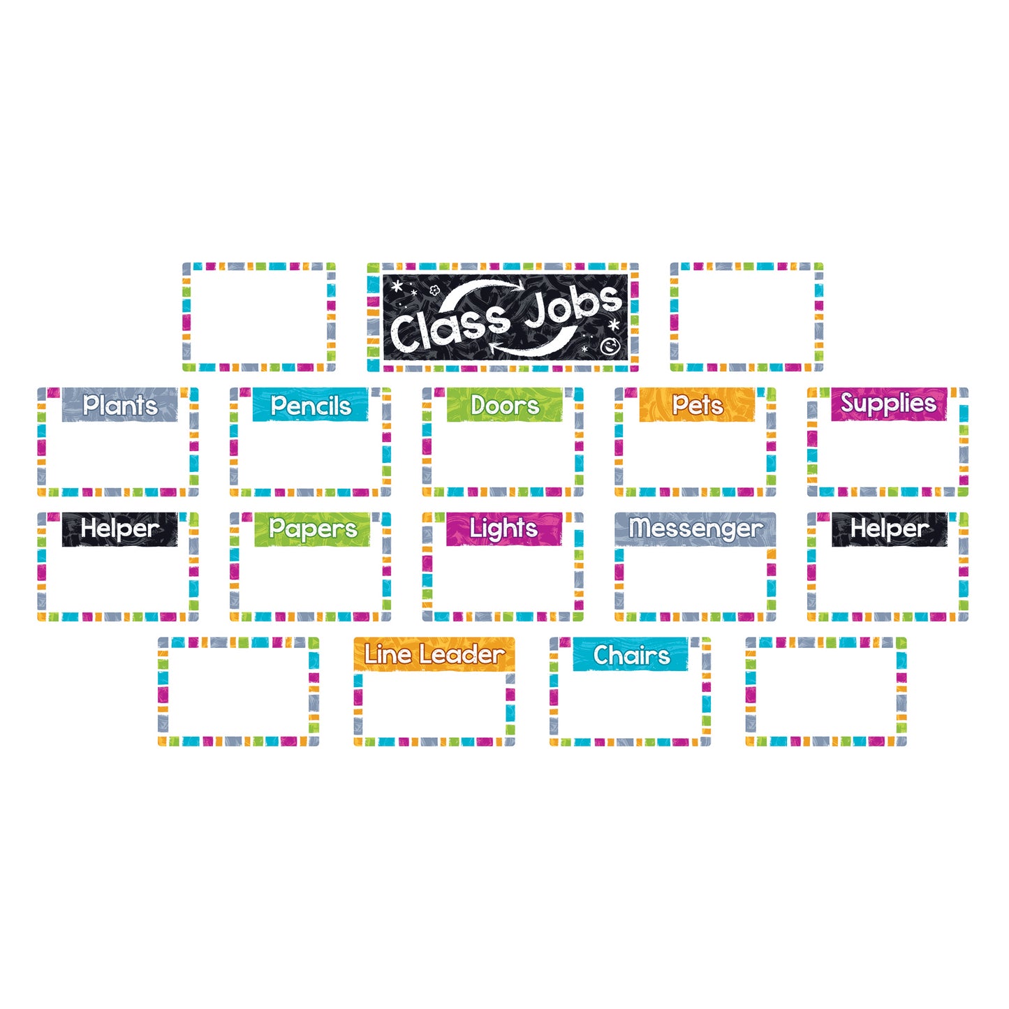 Color Harmony WipeOff® Class Jobs Mini Bulletin Board Set