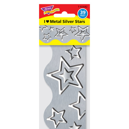 I ♥ Metal Silver Stars Terrific Trimmers®, 39'