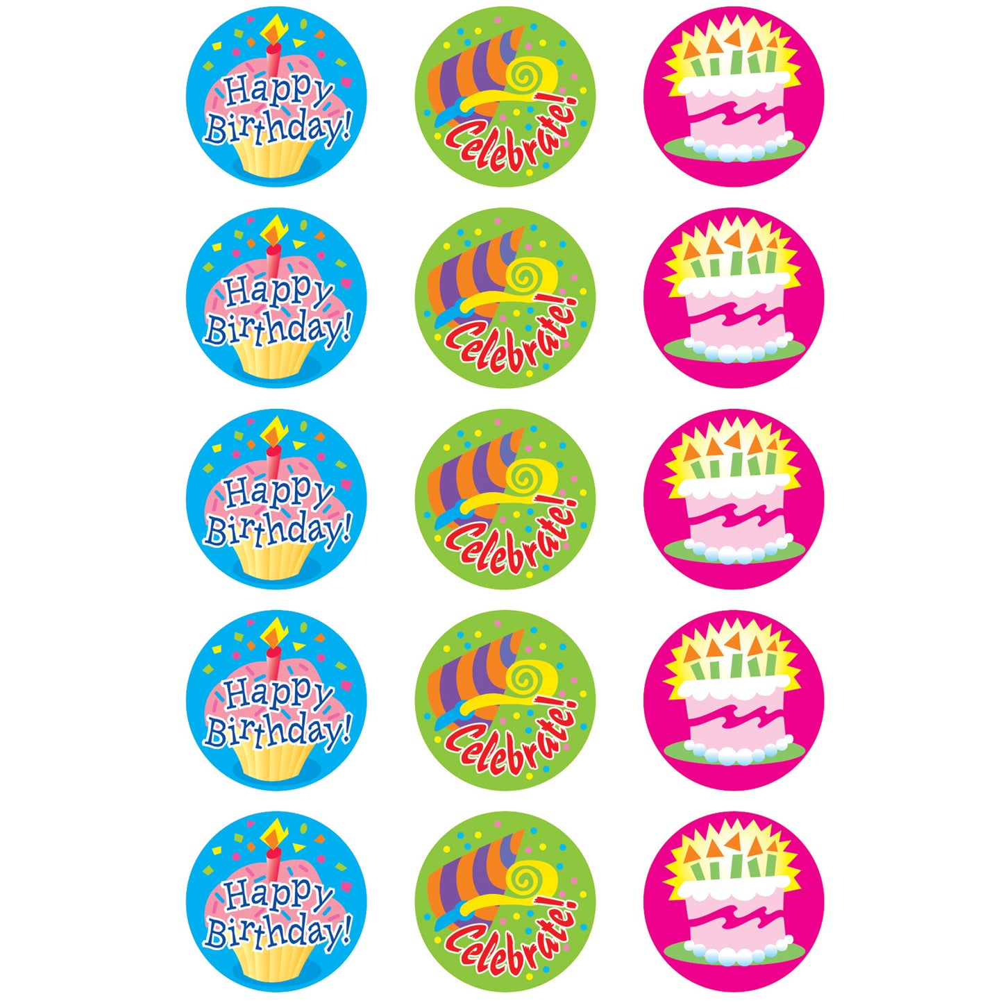 Happy Birthday/Vanilla Stinky Stickers®, 60 ct.