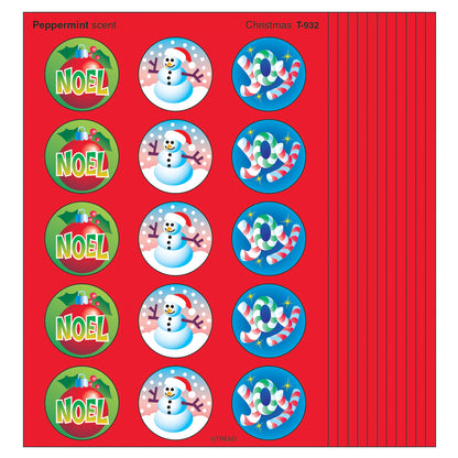 Christmas/Peppermint Stinky Stickers®, 60 Per Pack, 12 Packs