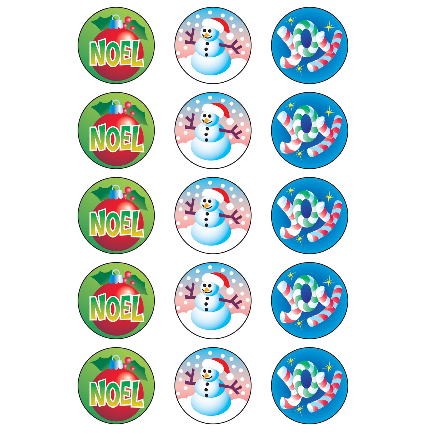 Christmas/Peppermint Stinky Stickers®, 60 Per Pack, 12 Packs