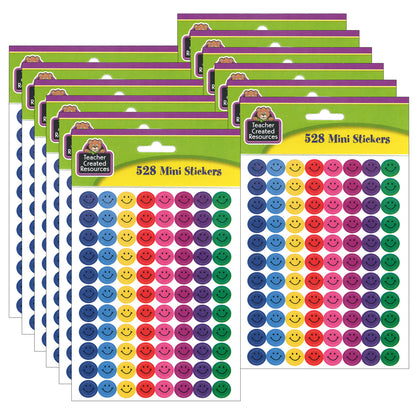 (12 PK) MINI STICKERS HAPPY FACES 528 PER PK