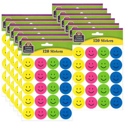 (12 PK) HAPPY FACES STICKERS