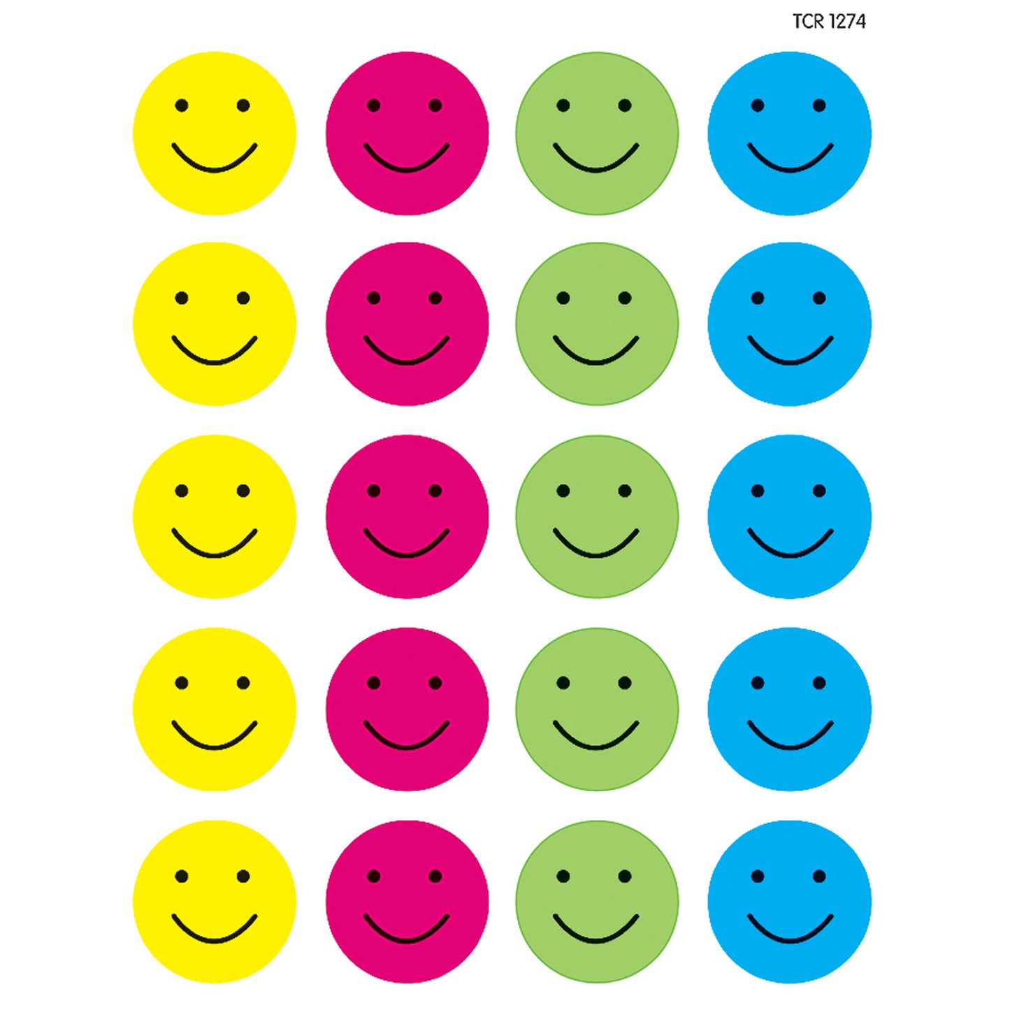 (12 PK) HAPPY FACES STICKERS