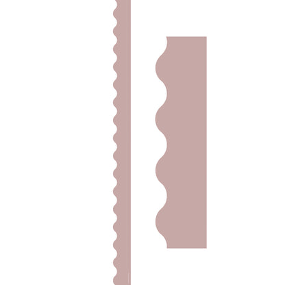 Light Mauve Scalloped Border Trim, 35 Feet Per Pack, 6 Packs