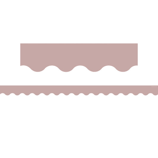 Light Mauve Scalloped Border Trim, 35 Feet