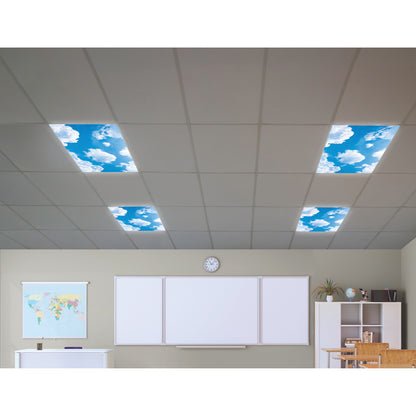 Calming Covers Ceiling Light Filters, 2' x 4', Clouds, Pack of 4