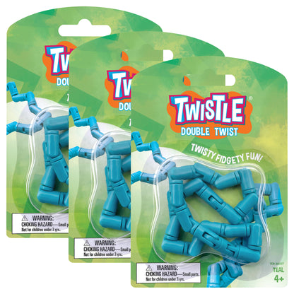 Twistle Double Twist, Teal, Pack of 3