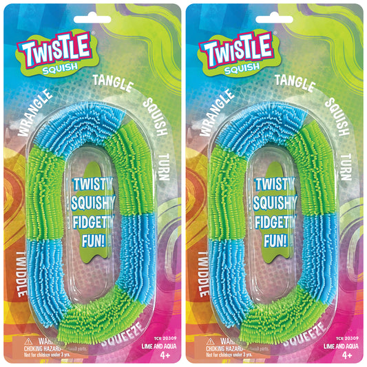 Twistle Squish, Aqua & Lime, Pack of 2