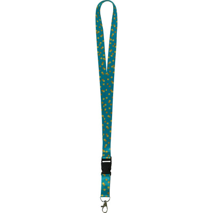 Teal Confetti Lanyard