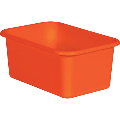 Orange Small Plastic Storage Bin, Pack of 6