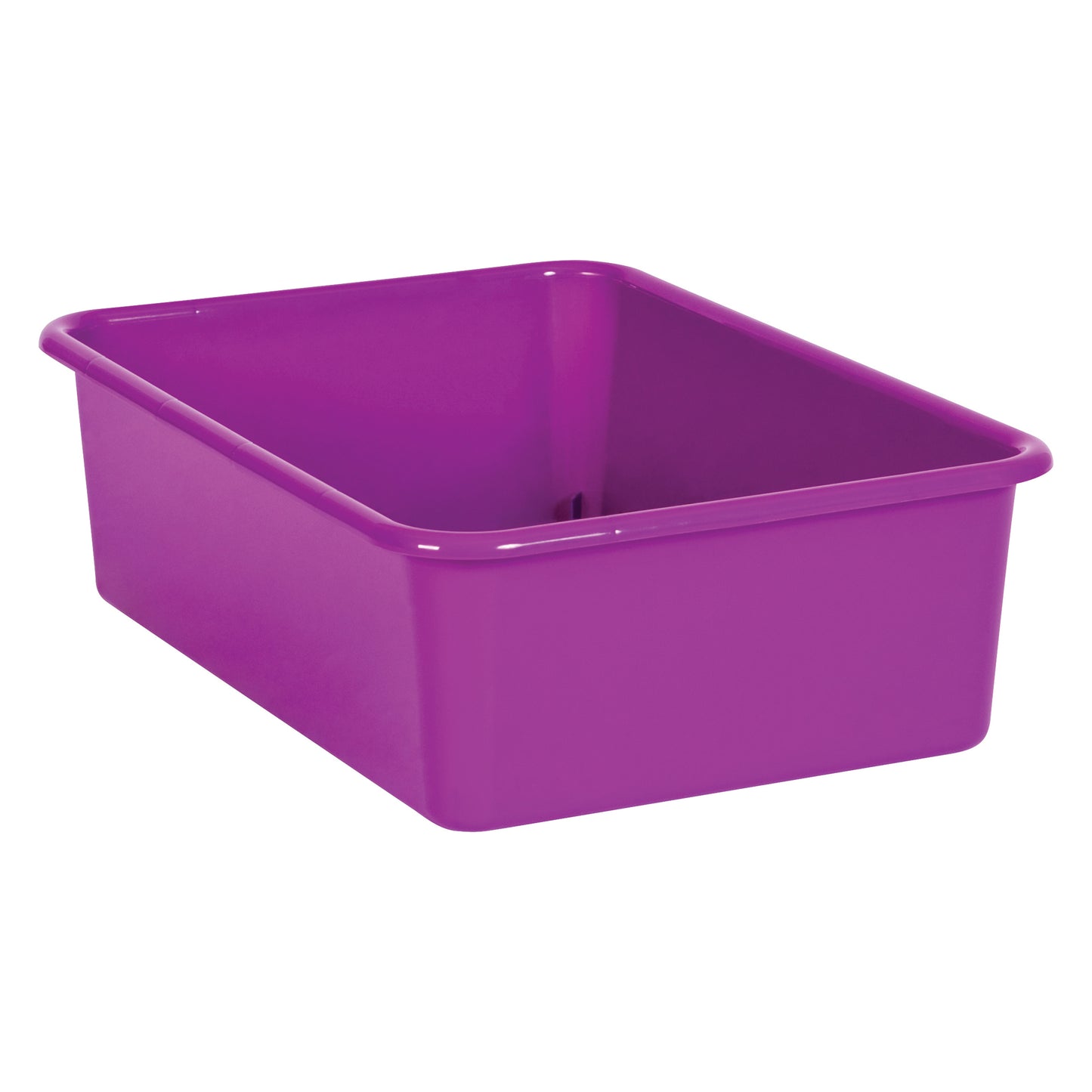 Purple Large Plastic Storage Bin, Pack of 3