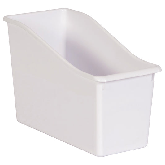 White Plastic Book Bin