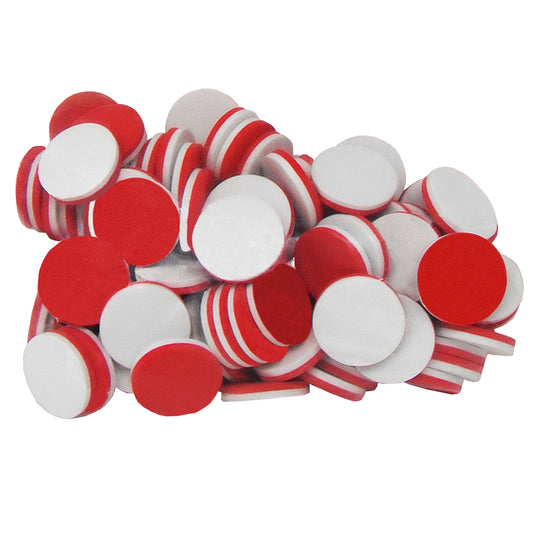 (6 EA) FOAM COUNTERS RED & WHITE