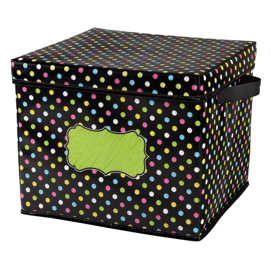 (2 EA) CHALKBOARD BRIGHTS STORAGE BINS BOX 12X12.5X10.5