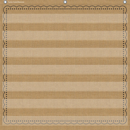 7-Pocket Pocket Chart, Burlap Design, 28" x 28"