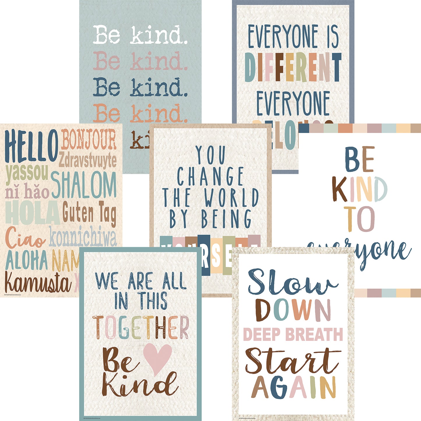 Everyone Is Welcome Posters, 13-3/8" x 19", Set of 7