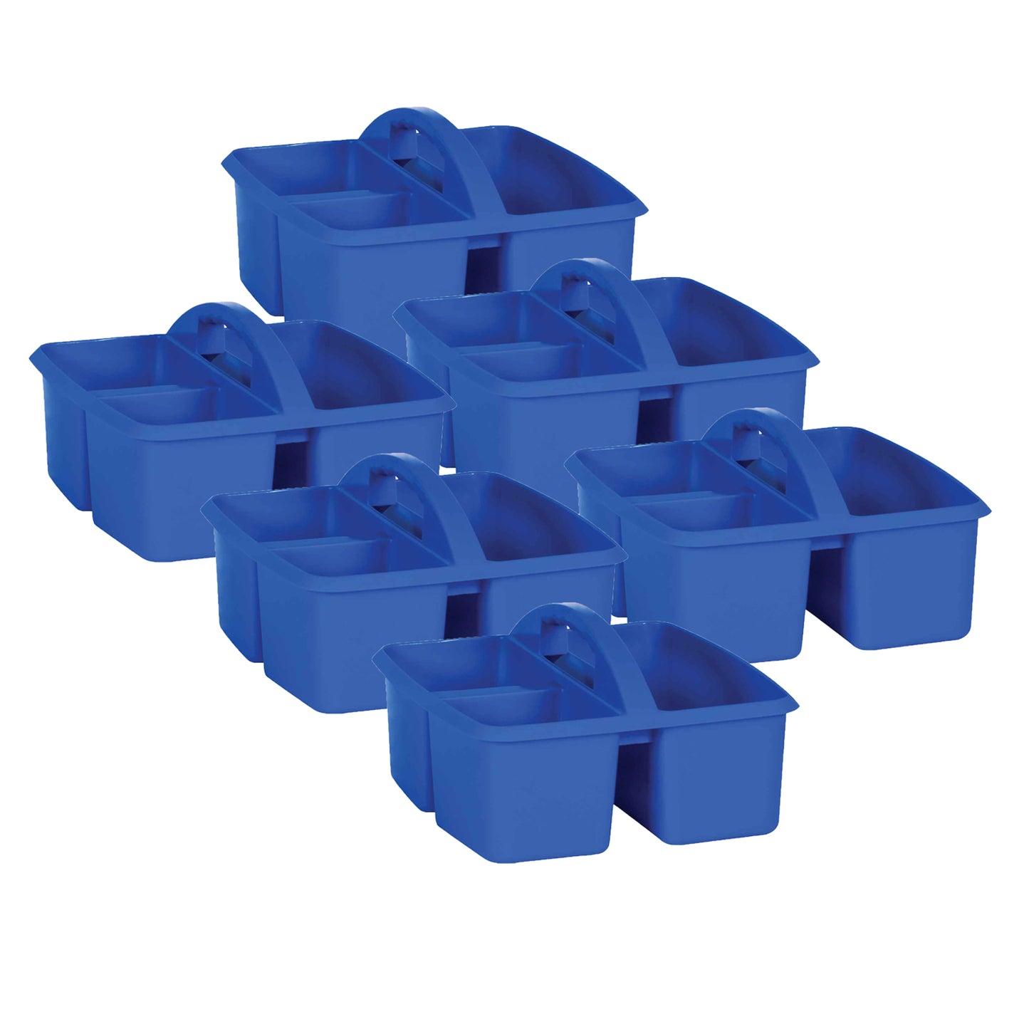 Blue Plastic Storage Caddy, Pack of 6