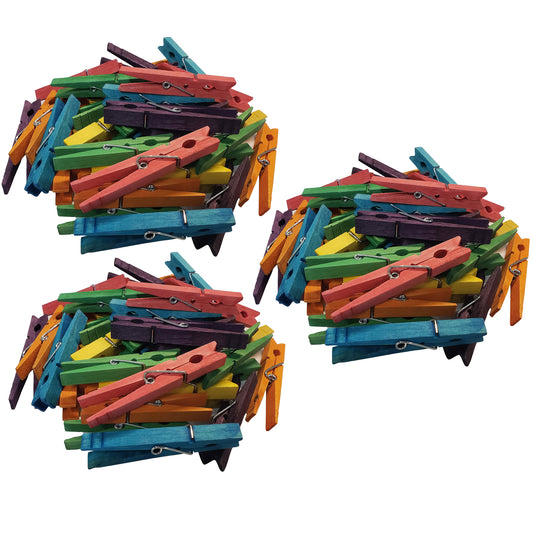 STEM Basics, Multicolor Clothespins, 50 Per Pack, 3 Packs