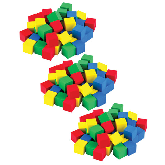 STEM Basics: Multicolor 3/4" Foam Cubes, 40 Per Pack, 3 Packs