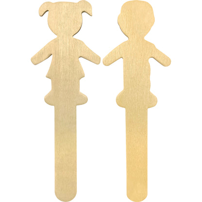 STEM Basics: People-Shaped Craft Sticks - 50 Per Pack, 3 Packs