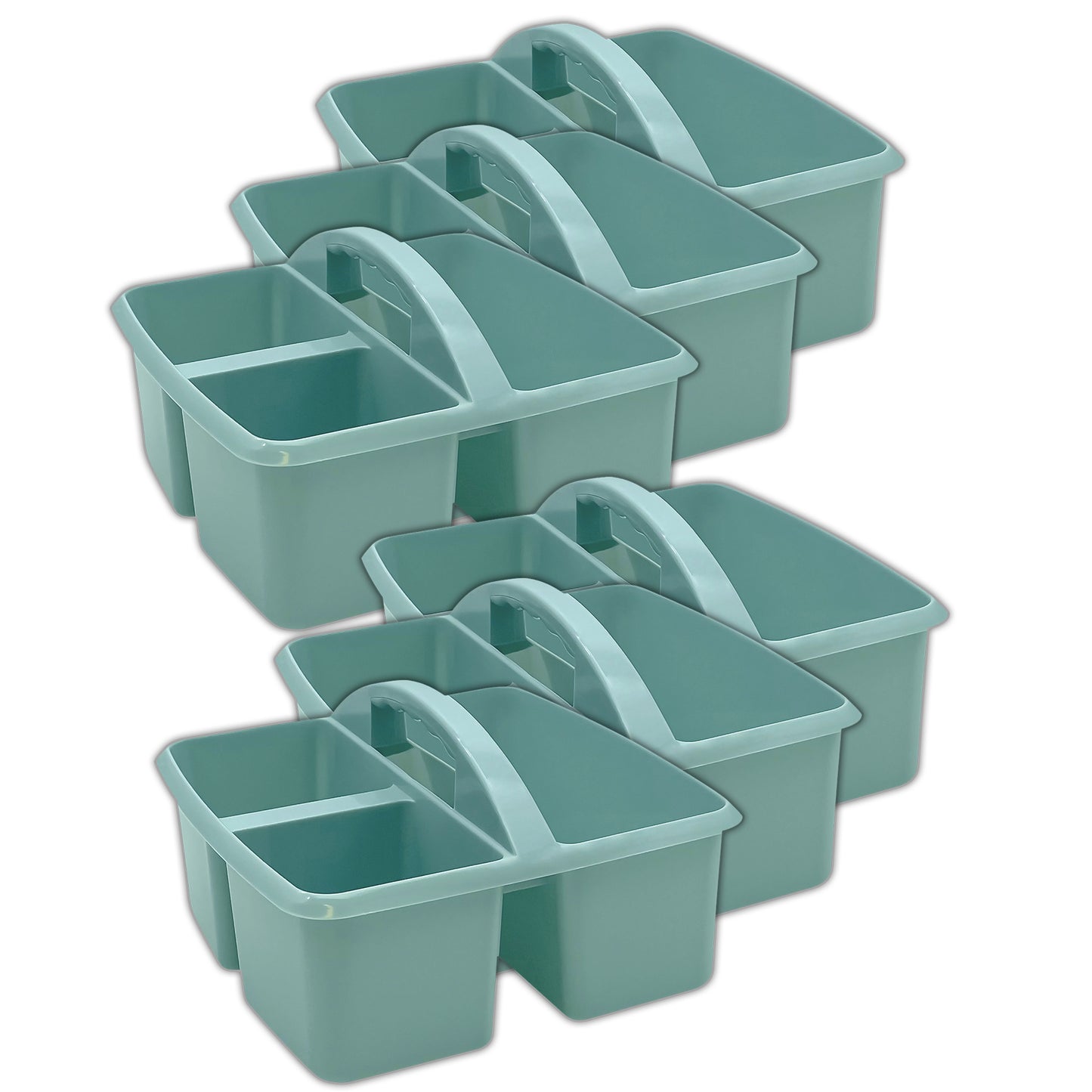 Plastic Storage Caddy, Calming Blue, Pack of 6