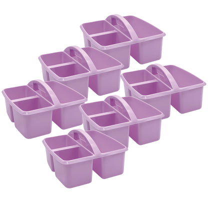 Plastic Storage Caddy, Lavender, Pack of 6