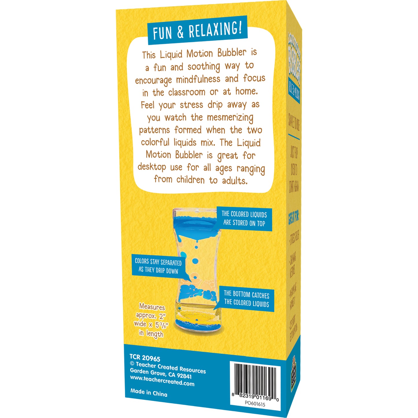 Blue & Yellow Liquid Motion Bubbler