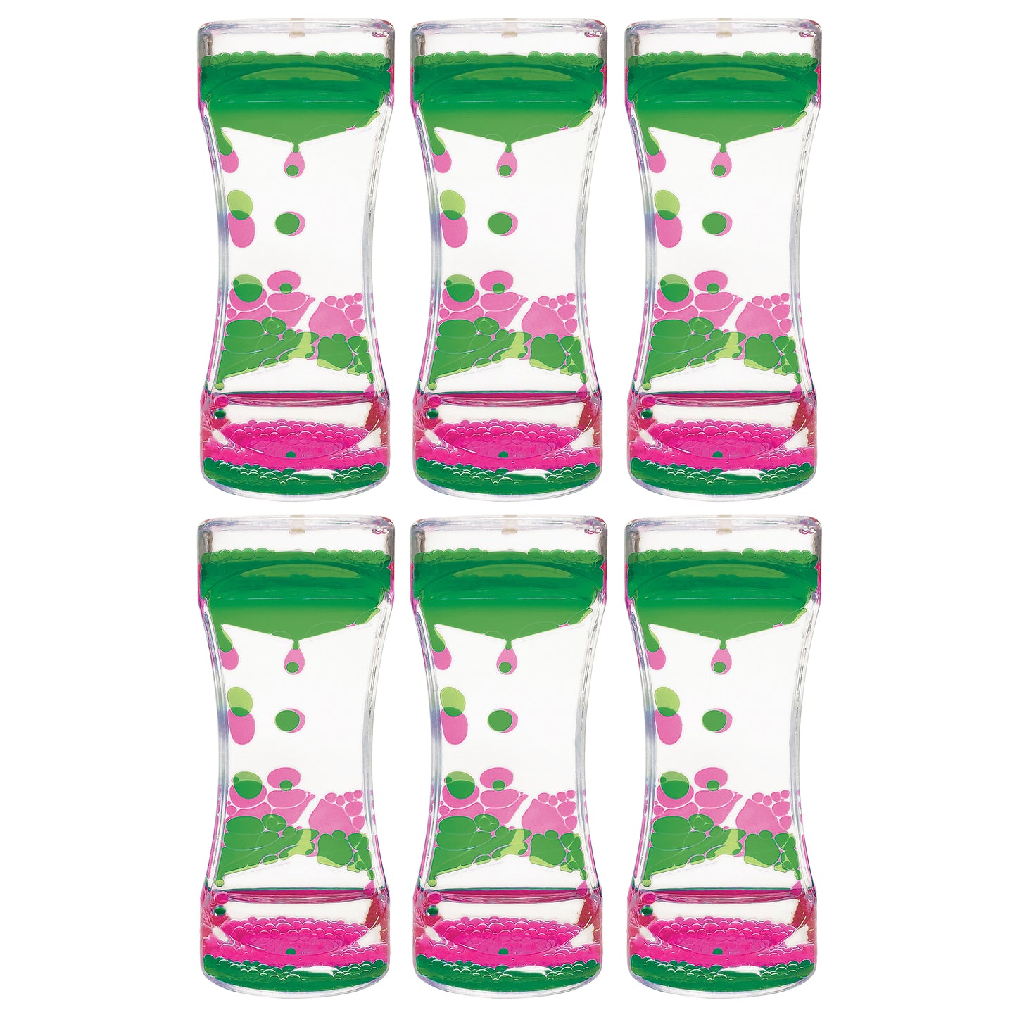 Pink & Green Liquid Motion Bubbler, Pack of 6