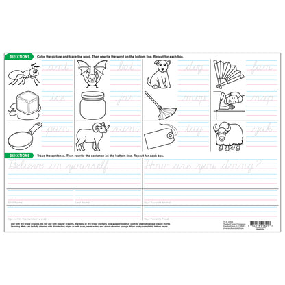 Cursive Writing Practice Learning Mat