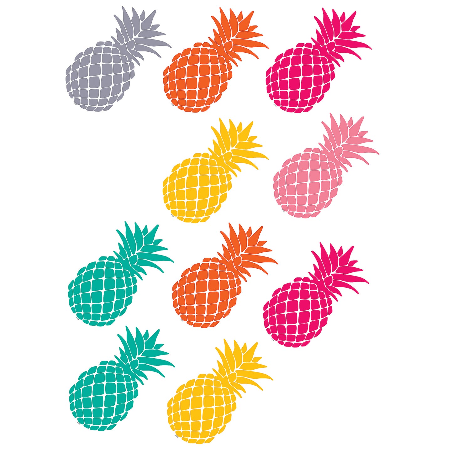 (3 PK) TROPICAL PUNCH PINEAPPLES ACCENTS