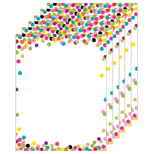 Confetti Computer Paper, 50 Sheets Per Pack, 6 Packs