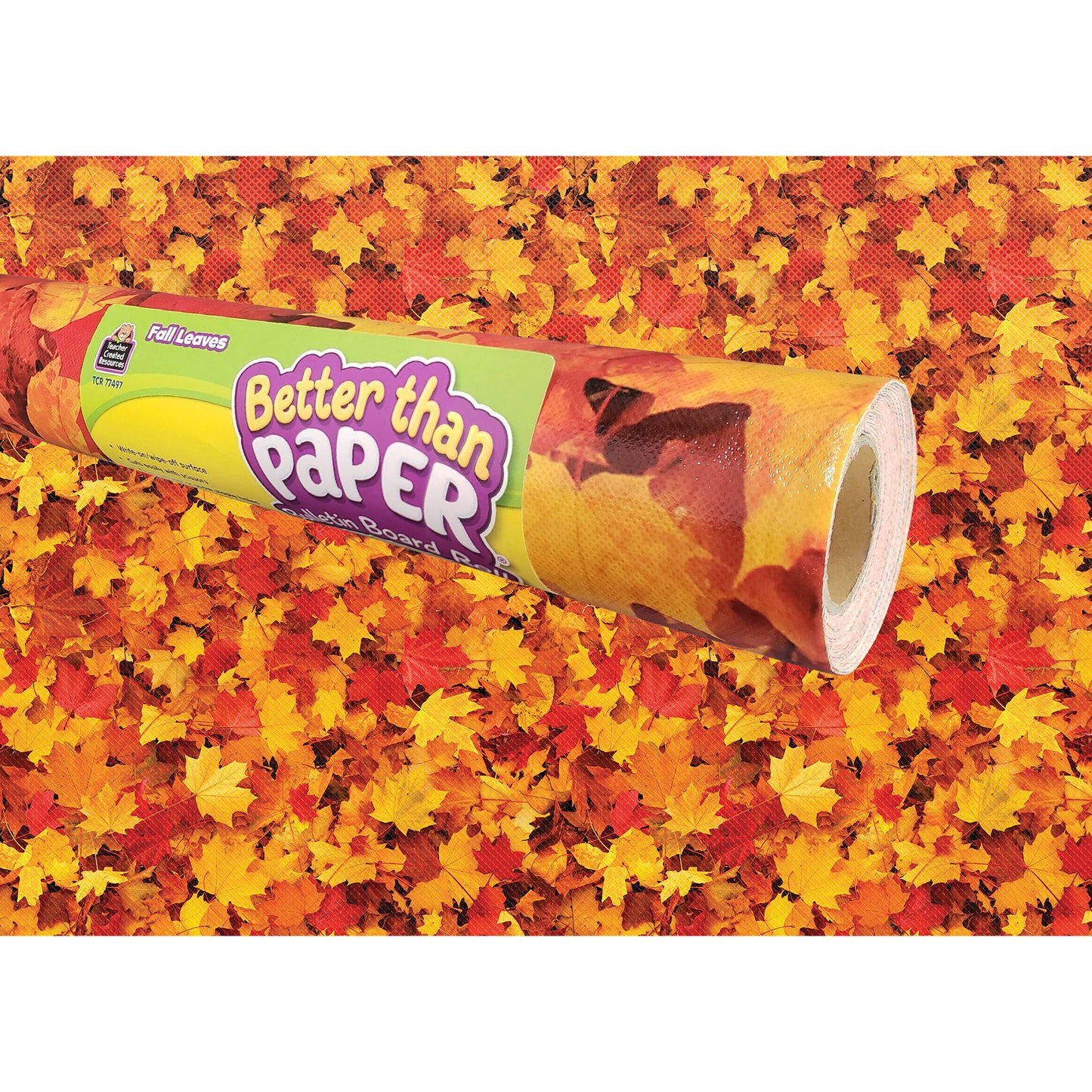 Fall Leaves Better Than Paper Bulletin Board Roll, 4' x 12', Pack of 4