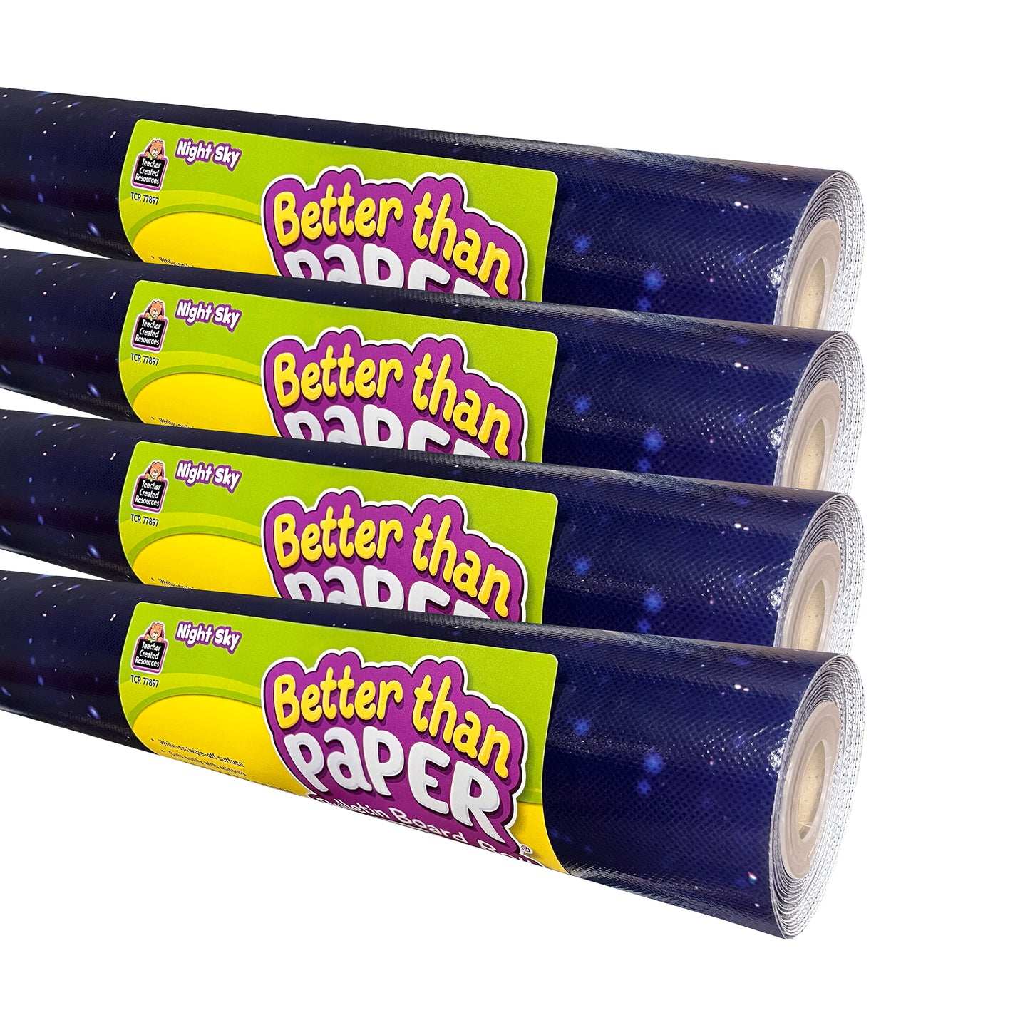 Better Than Paper® Bulletin Board Roll, Night Sky, 4-Pack