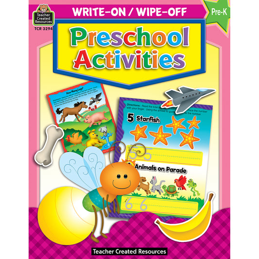 Preschool Activities Write-On Wipe-Off Book, Grade PK-K