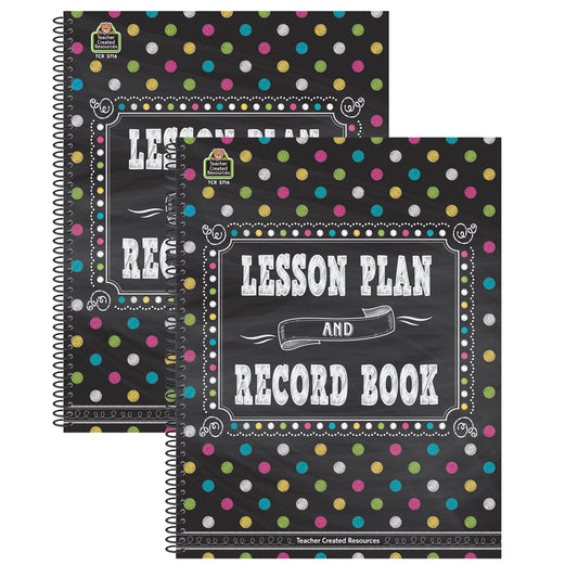 Chalkboard Brights Lesson Plan and Record Book, Pack of 2