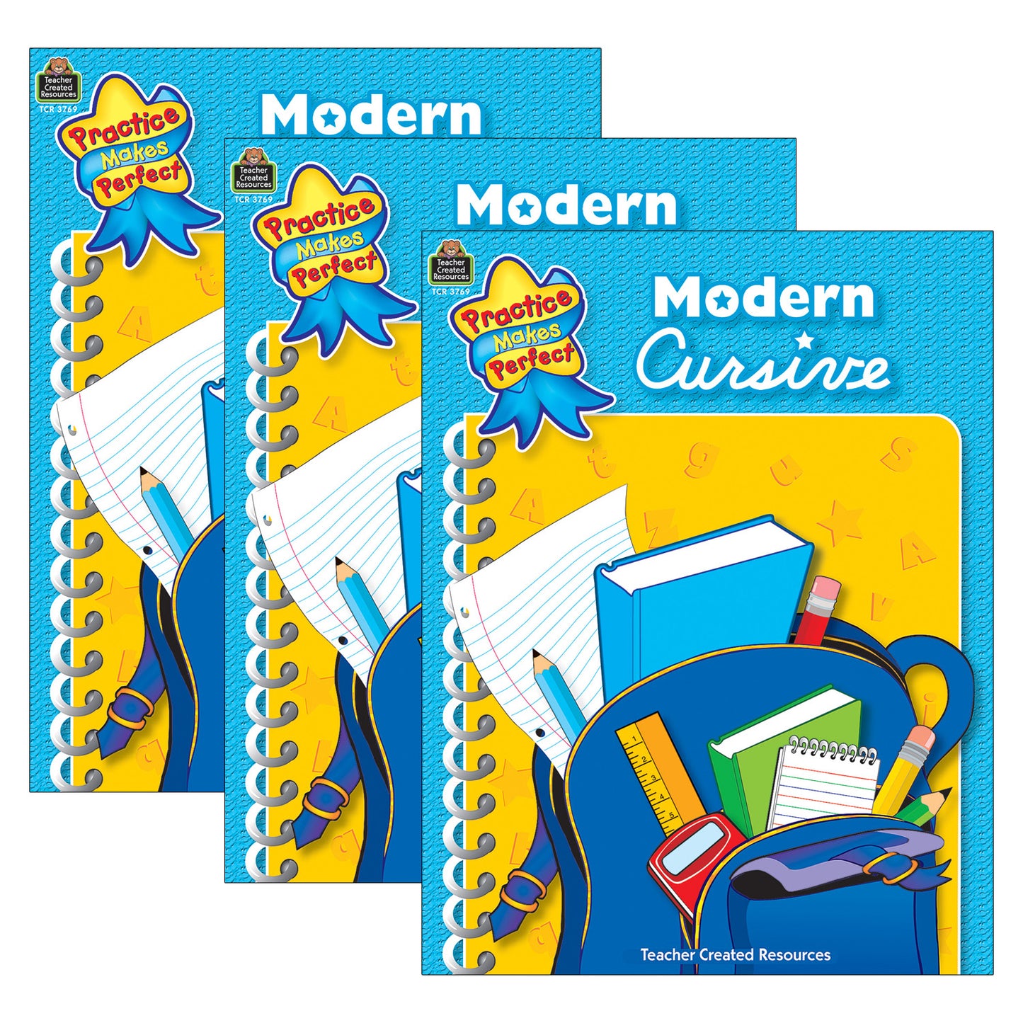 Practice Makes Perfect: Modern Cursive Book, Pack of 3