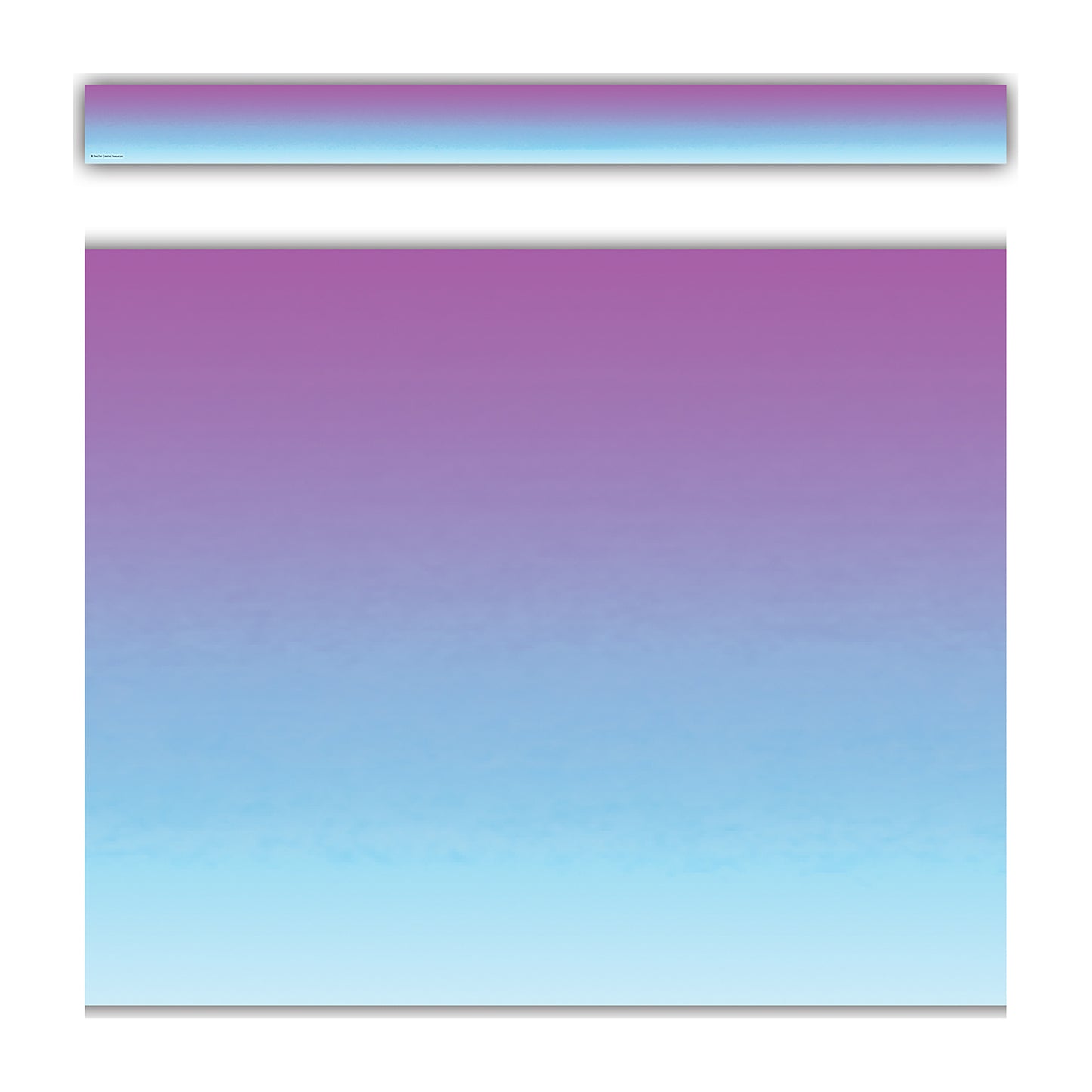 Purple and Blue Color Wash Straight Border Trim, 35 Feet