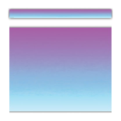 Purple and Blue Color Wash Straight Border Trim, 35 Feet