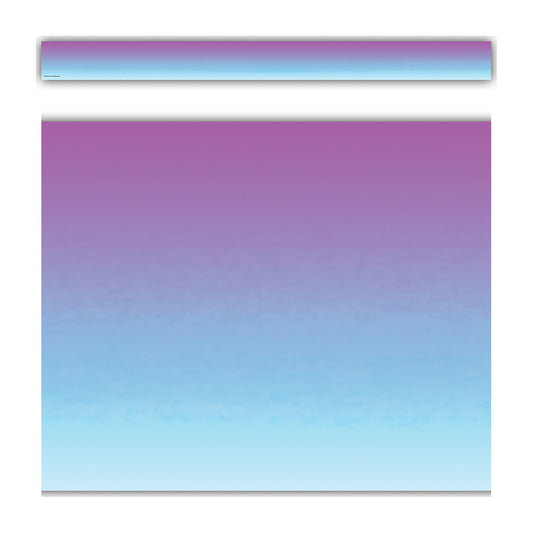 Purple and Blue Color Wash Straight Border Trim, 35 Feet
