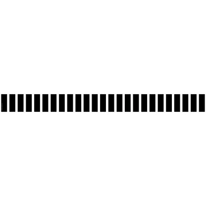 Black and White Vertical Stripes Straight Border Trim, 35 Feet