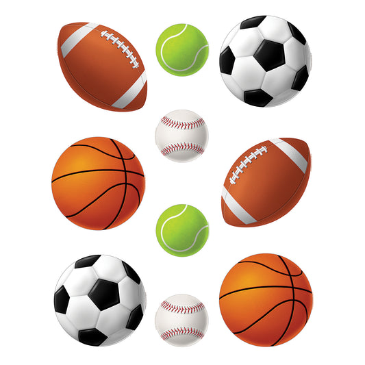 (6 PK) SPORTS BALLS ACCENTS