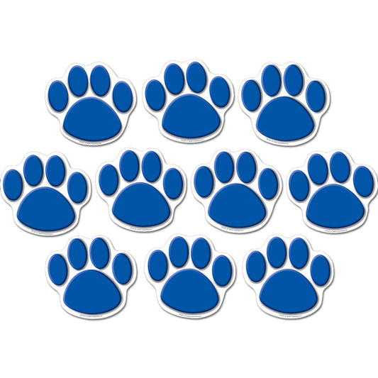 (6 PK) ACCENTS BLUE PAW PRINTS