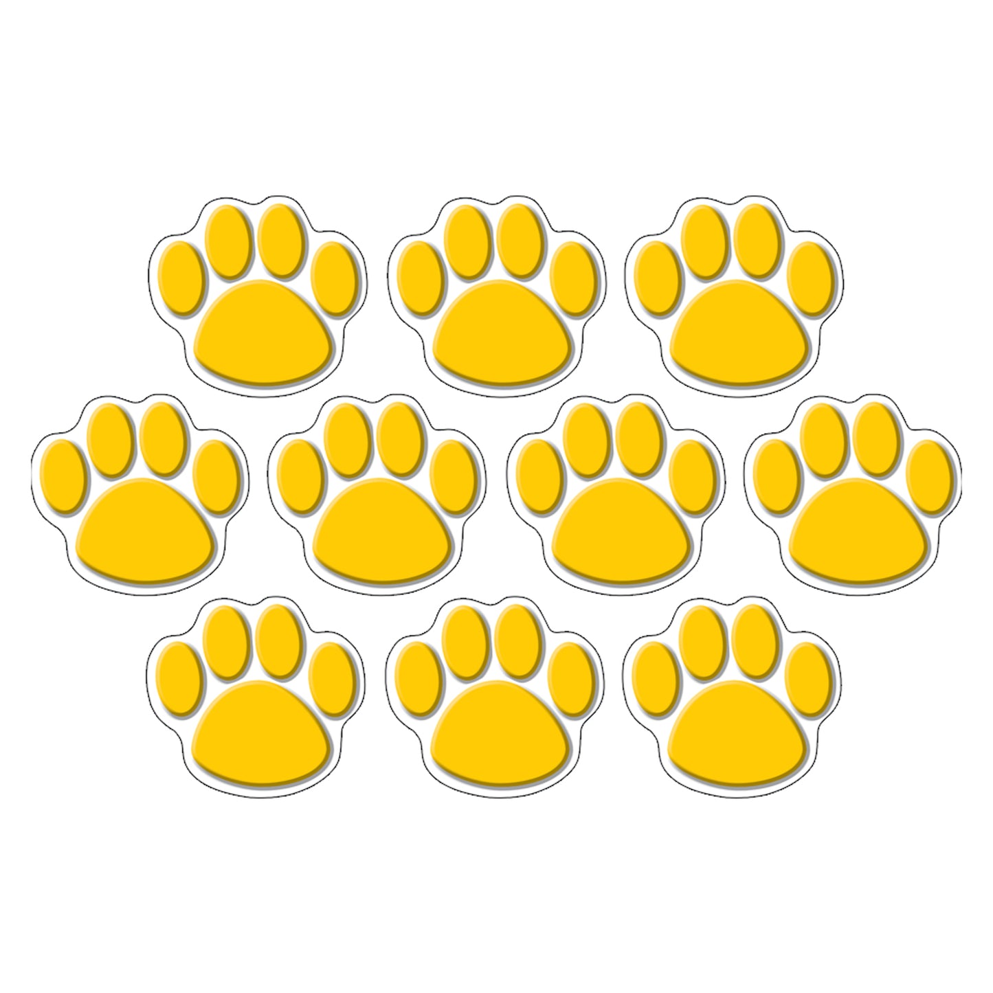 Gold Paw Prints Accents, Pack of 30